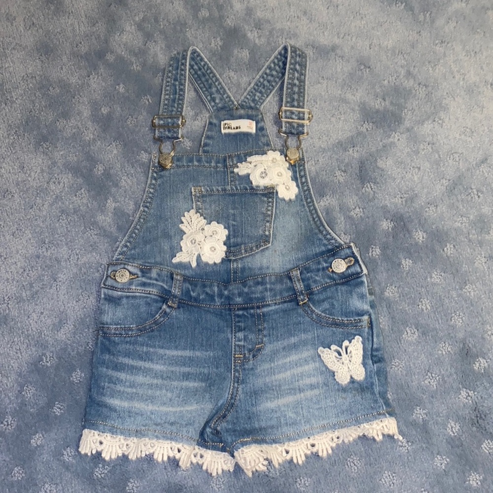 Little girls jean overalls